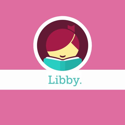 The Libby logo on a pink background.
